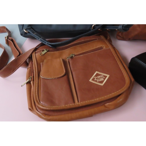 758 - Four Ladies Handbags Leather Good Condition