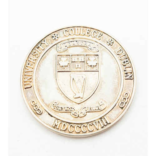 1002 - Sterling Silver University College Dublin  MDCCCCVIII Coin Dated 2005 with Original Presentation Cas... 