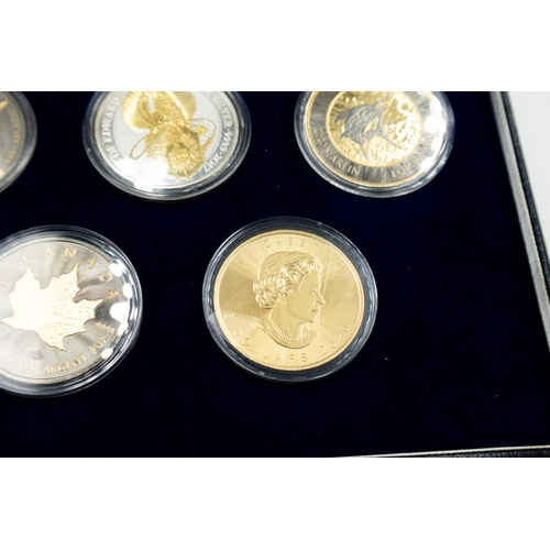 1004 - Collection of Seven Fine Silver Coins Including Krugerrands Encapsulated Mint Condition with Origina... 