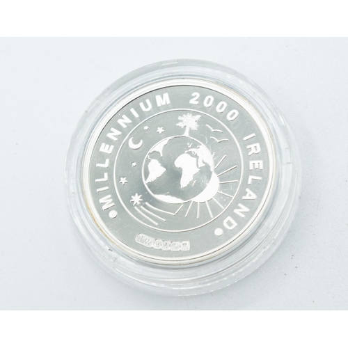 1005 - Weir & Sons Sterling Silver The Millennium Ireland Commemorative Coin Dated 2000 Encapsulated Mint C... 