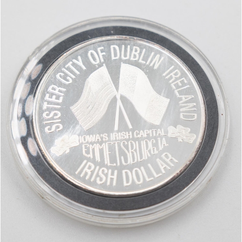 1013 - Sister City of Dublin Ireland Iowa's Irish Capital Emmetsburg,IA Irish Dollar Coin Robert Emmet Iris... 