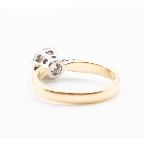 103 - 1.40 Carat Diamond Solitaire Six Claw Set Ring Mounted on 18 Carat Yellow Gold Ring Size P