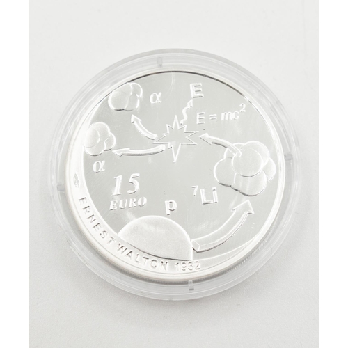 1035 - 15 Euro Silver Proof Coin Dated 2015 Encapsulated Mint Condition with Original Presentation Case