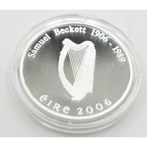 1037 - 10 Euro Silver Proof Coin Samuel Beckett 1906-1989 Dated 2006 Encapsulated Mint Condition with Origi... 