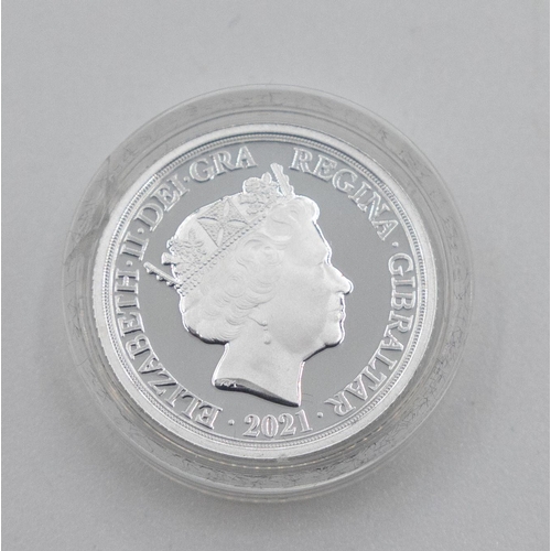 1042 - Britanniarum Elizabeth ll Silver Proof Coin Dated 2021 Encapsulated Mint Condition with Original Pre... 