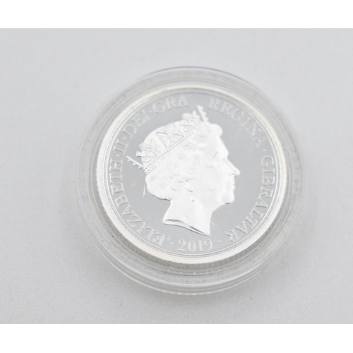 1043 - Silver Sovereign Elizabeth ll Dated 2019 Encapsulated Mint Condition with Original Presentation Case