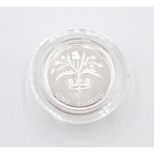 1049 - 90th Birthday One Pound Silver Proof Crown Coin Elizabeth ll Dated 1989  Encapsulated Mint Condition... 