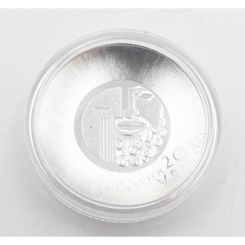 1053 - Salzbvger Festspiele 1920 - 2020 20 Euro Silver Coin Republik Osterreich  Encapsulated Mint Conditio... 