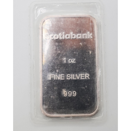 1166 - One Ounce Fine 999 Silver Bar Encapsulated Mint Condition