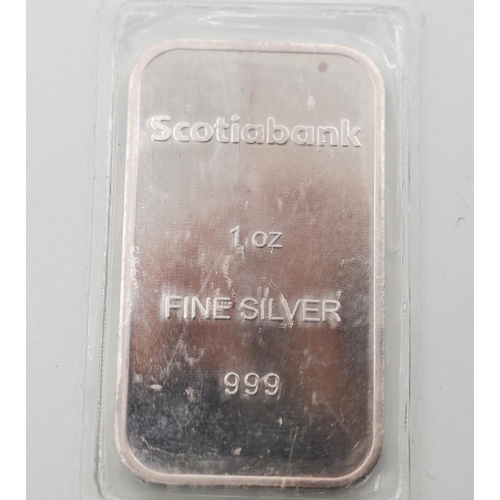 1167 - One Ounce Fine 999 Silver Bar Encapsulated Mint Condition