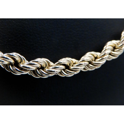 119 - 9 Carat Yellow Gold Rope Chain Necklace 44cm Long
