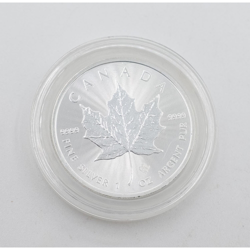 1218 - One Ounce Fine 999 Silver Canada 5 Dollars Coin 2021 Encapsulated Mint Condition