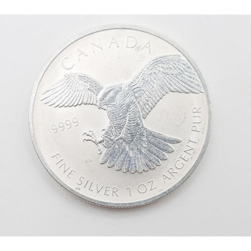 1220 - One Ounce Fine 999 Silver Canada 5 Dollars Coin 2016