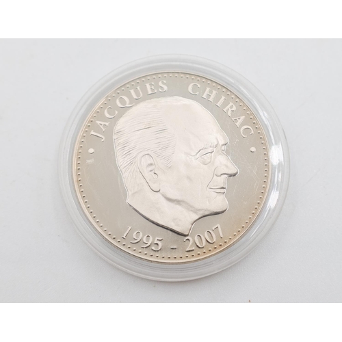 1225 - President De LA Republique France Coin Jacques Chirac 1995-2007 Encapsulated Mint Condition