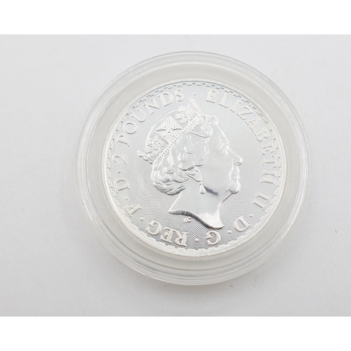 1240 - One Ounce Fine 999 Silver Britannia Coin 2021 Encapsulated Mint Condition