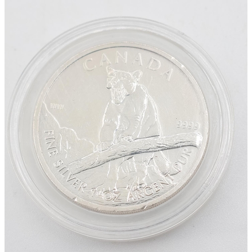 1256 - One Ounce Fine 999 Silver 5 Dollars Coin Canda 2012 Encapsulated Mint Condition