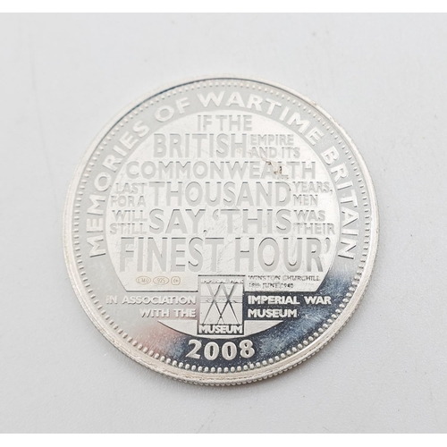 1271 - Memories of Wartime Britain Coin 2008 Prime Minister Churchill In The Cabinet Room at No. 10 Downing... 