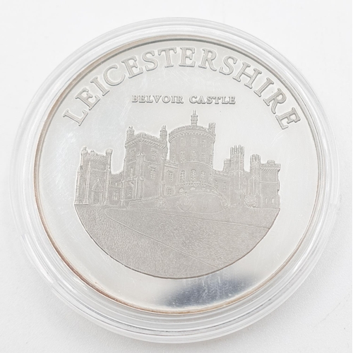 1299 - Leicestershire Belvoir Castle Commemorative Coin Encapsulated Mint Condition