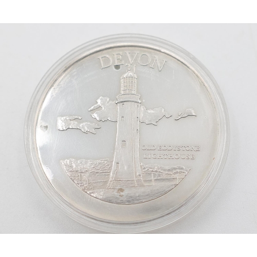 1311 - Devon Old Eddystone Lighthouse Commemorative Coin Encapsulated Mint Condition