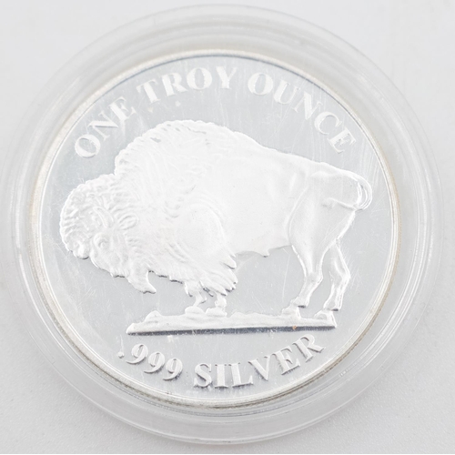 1313 - One Troy Ounce Fine 999 Silver Coin Commemorative Coin Encapsulated Mint Condition