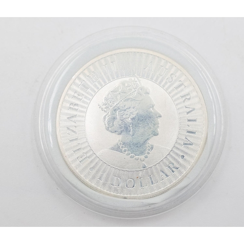 1317 - One Ounce Fine 999 Silver Australia 1 Dollar Coin 2019 Encapsulated Mint Condition