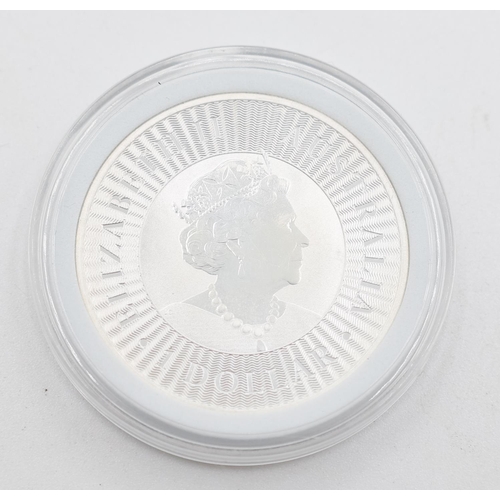 1324 - One Ounce Fine 999 Silver Australia 1 Dollar Coin 2021 Encapsulated Mint Condition