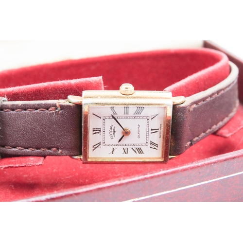 193 - Rotary Ladies Classic Wristwatch LEather Statrp with Original Box