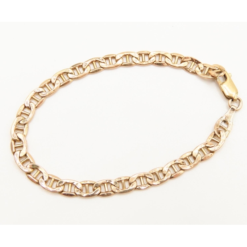 219 - 9 Carat Yellow Gold Fancy Link Bracelet 17.5cm Long