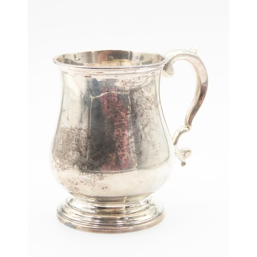 234 - Silver Tankard Flying Sea Scroll Handle Approximately 14 cm High