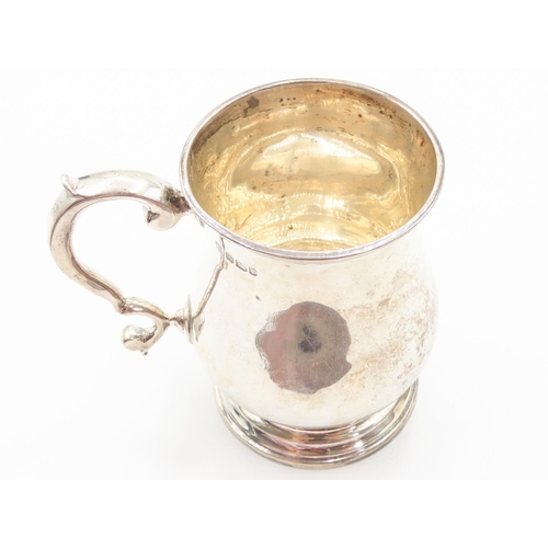 234 - Silver Tankard Flying Sea Scroll Handle Approximately 14 cm High