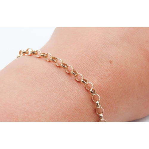 249 - 9 Carat Yellow Gold Belcher Link Bracelet 18.5cm Long