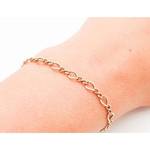 286 - 9 Carat Yellow Gold Figaro Link Bracelet 20cm Long