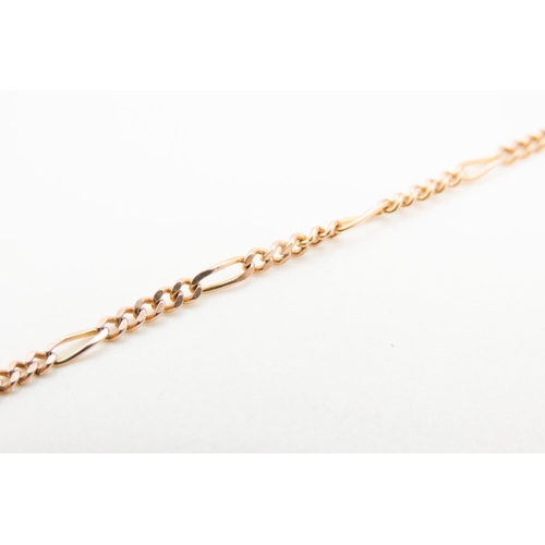 315 - 9 Carat Rose Gold Figaro Link Bracelet 19.5cm Long