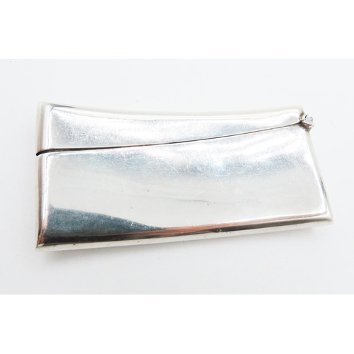 334 - Silver Card Holder Hinged Cover 8.5cm Long 4cm high