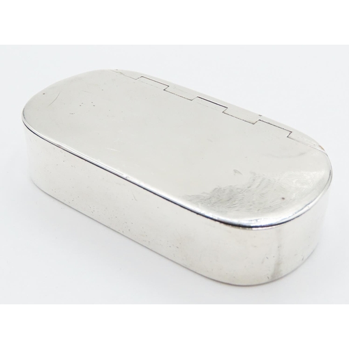 335 - Georgian Silver Snuff Box London 1799 7cm Long 1.5cm High 3.5cm Wide