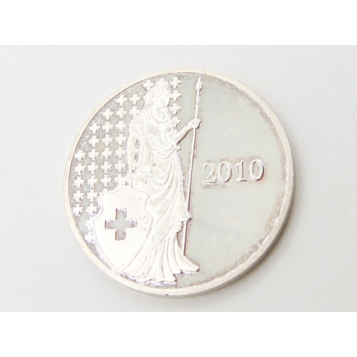 408 - 1 Ounce 999.9 Fine Silver Coin Dated 2010