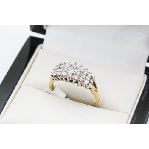 42 - Twenty Seven Diamond Set Ladies Ring Mounted in 18 Carat Yellow Gold Ring Size L and a Half