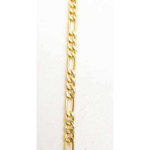 429 - 9 Carat Yellow Gold Figaro Link Bracelet 19cm Long