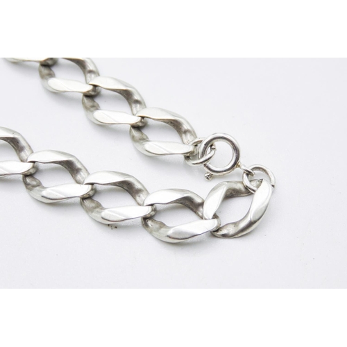 434 - Statement Silver Link Necklace 60cm Long