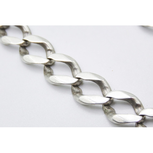 434 - Statement Silver Link Necklace 60cm Long