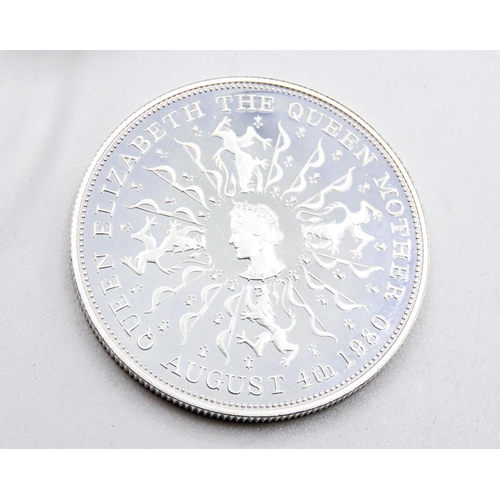 437 - Fine Silver Coin Queen Elizabeth The Queen Mother Dated August 4th 1980 Encapsulated Mint Condition ... 