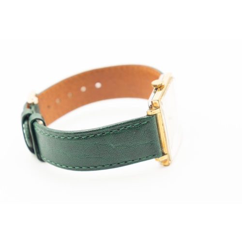 528 - Giroxa Gentlemens Vintage Watch Green Leather Strap