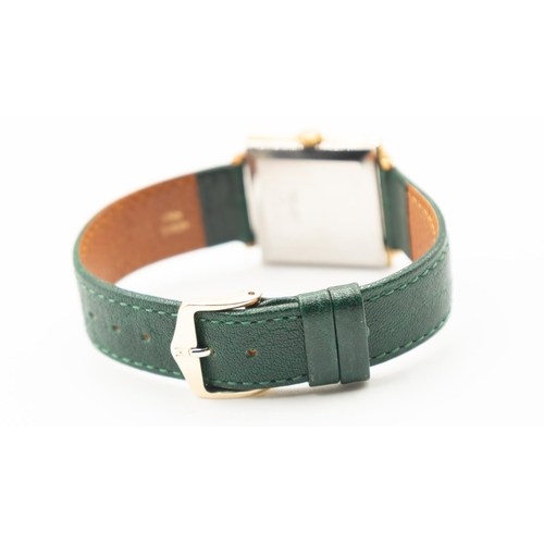 528 - Giroxa Gentlemens Vintage Watch Green Leather Strap