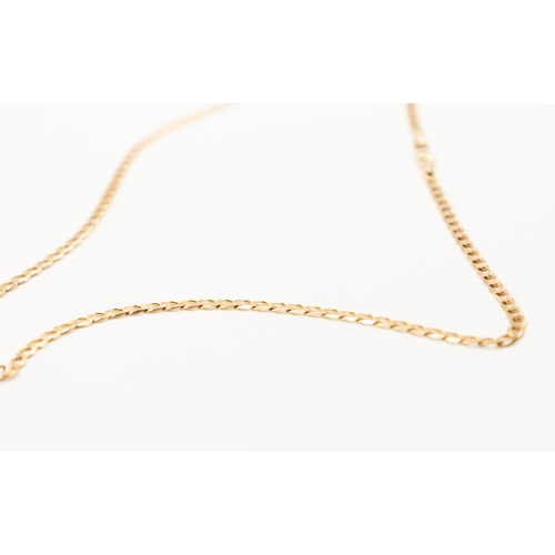 536 - 9 Carat Rose Gold Curb Link Necklace 50cm Long