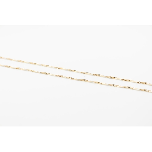 537 - 9 Carat Yellow Gold Fancy Twist Link Necklace 46cm Long