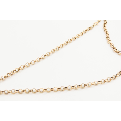 77 - 9 Carat Yellow Gold Belcher Link Necklace 46cm Long