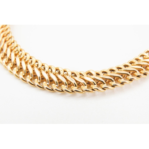 91 - 9 Carat Yellow Gold Infinity Link Bracelet 18.5cm Long