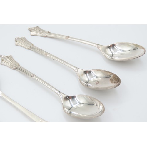 545 - Set of Six Silver Teaspoon and Silver Sugar Tongs