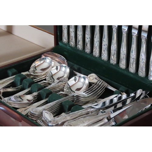 548 - Canteen of Silver Plated Kings Pattern Cutlery Quantity as Photograph Contained within Presentaion B... 