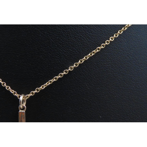 180 - 9 Carat Yellow Gold Cross Pendant Incised Detailing 3cm High Set on 9 Carat Yellow Gold Chain 42cm L... 